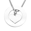 Personalised Circle My Heart Necklace Personalised Circle My Heart necklace in sterling silver