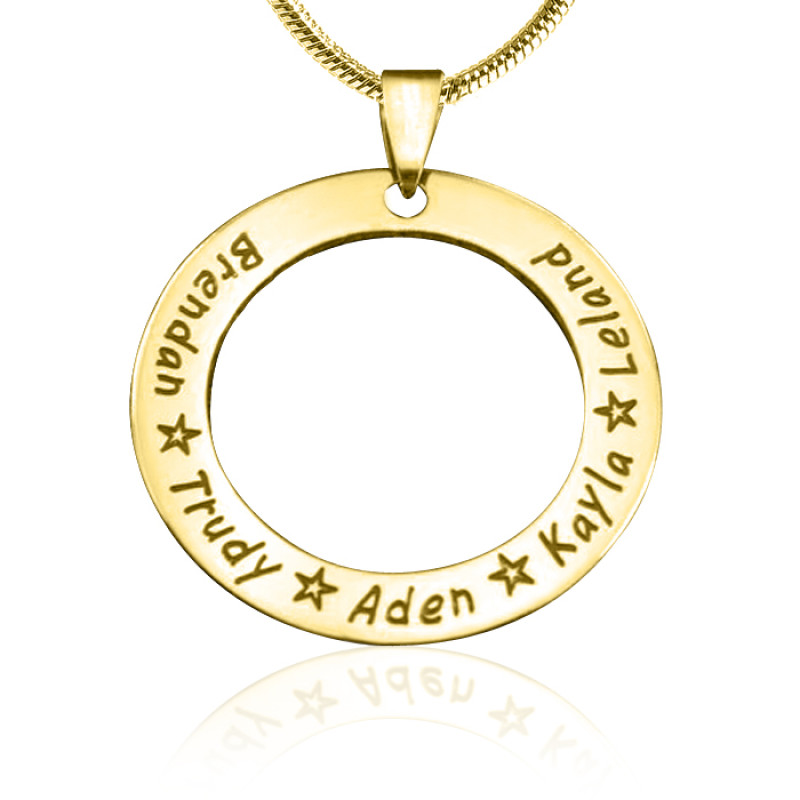 Circle of Trust Necklace Product View Circle of Trust Necklace product view in gold-plated finish