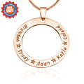 Personalised Circle of Trust Necklace in 18ct rose gold plating