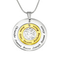 Personalised Circles of Love Tree Necklace Personalised Circles of Love Tree two-tone gold and silver necklace