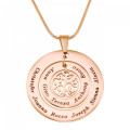 Personalised Circles of Love Necklace Tree in rose gold plating