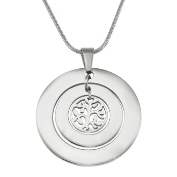 Personalised Circles of Love Necklace Tree - Silver Personalised Circles of Love Necklace Tree - Silver