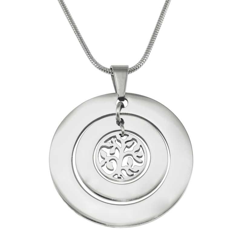 Personalised Circles of Love Tree Necklace - Silver Personalised Circles of Love Tree Necklace in silver