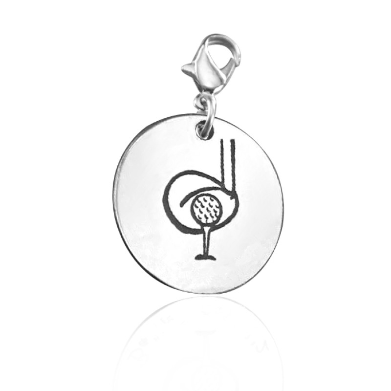 Personalised golf charm jewellery