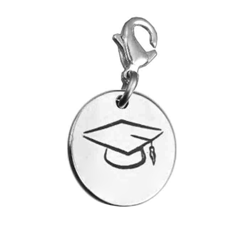Personalised graduation charm jewellery