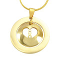 Gold infinity dome necklace