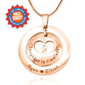 Personalised Infinity Dome Necklace in rose gold colour