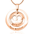 Personalised Infinity Dome Necklace in rose gold colour