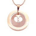 Rose gold colour Personalised Infinity Dome Necklace