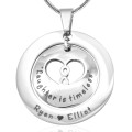 Personalised Infinity Dome Necklace in sterling silver