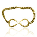 Personalised Infinity Name Bracelet/Anklet - 18ct Gold Plated Personalised infinity name bracelet or anklet in an 18ct gold plated finish