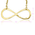 Personalised Infinity Name Necklace Size View Size view of personalised classic infinity name necklace