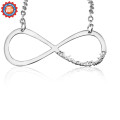 Personalised classic infinity name necklace in sterling silver