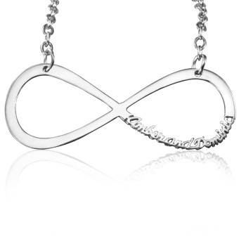 Personalised Classic Infinity Name Necklace - Sterling Silver Personalised Classic Infinity Name Necklace - Sterling Silver