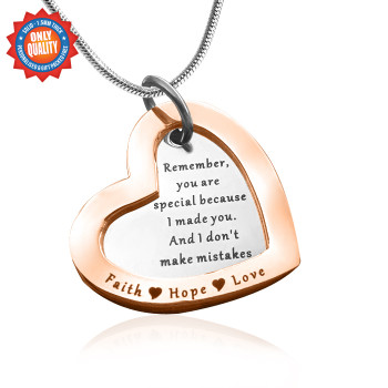 Personalised Love Forever Necklace - Two Tone - Rose Gold Silver