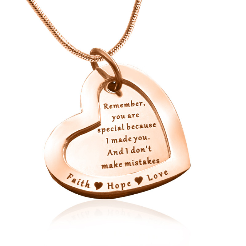Personalised Love Forever Necklace in rose gold finish