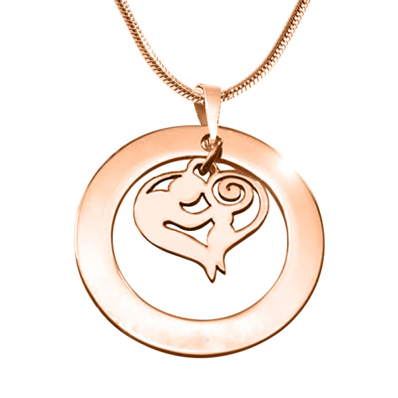 Personalised Mother's Love necklace in rose gold finish