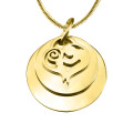Personalised Mother's Double Disc Necklace Personalised Mother's Double Disc Necklace in gold finish