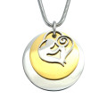 Personalised mother’s double-disc two-tone necklace