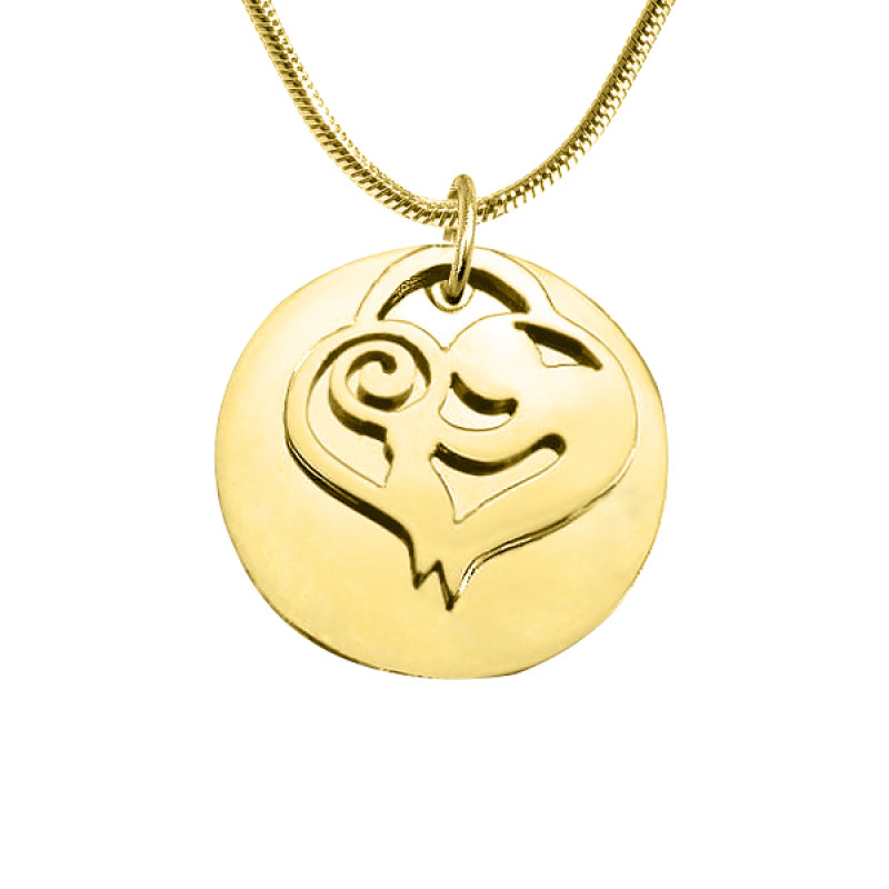 Gold Mother's Disc Single Necklace Gold personalised Mother's Disc Single Necklace