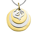 Personalised triple mother's disc necklace