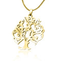 Personalised Tree of My Life Necklace Gold Personalised Tree of My Life necklace in gold finish