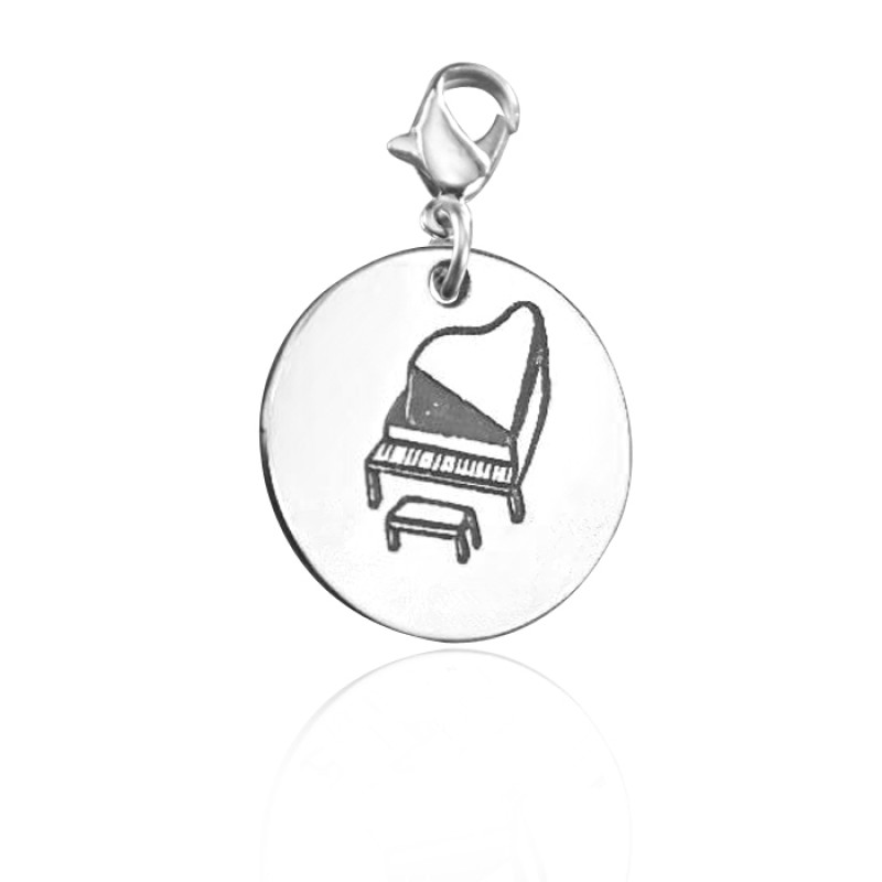 Personalised piano charm handmade to order