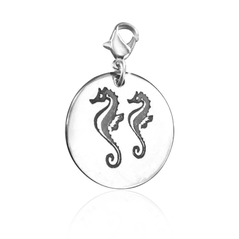 Personalised seahorse charm jewellery