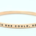 Personalised She Believed She Could Bangle Rose gold personalised She Believed She Could bangle