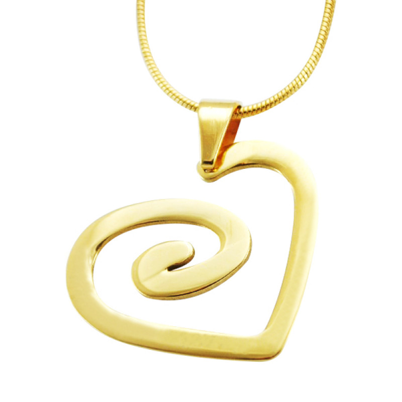 Swirls of My Heart Gold-Plated Necklace Swirls of My Heart 18ct gold-plated necklace
