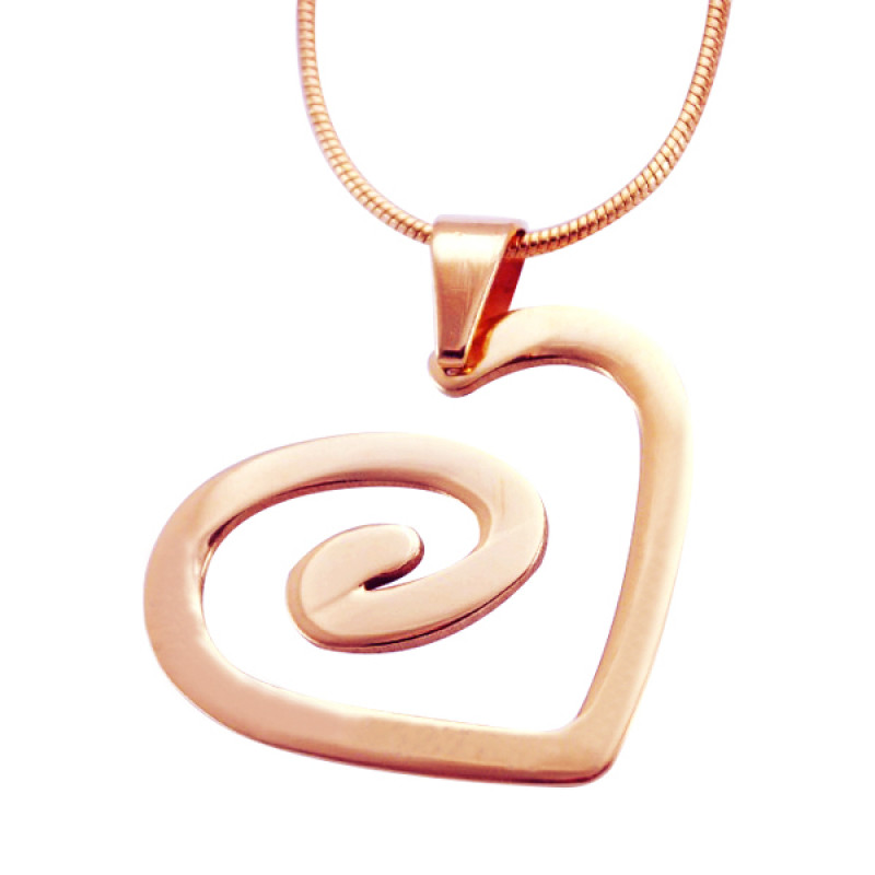 Rose Gold Swirls of My Heart Necklace Rose gold Swirls of My Heart necklace product view