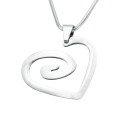 Personalised Swirls of My Heart Necklace - Sterling Silver Personalised Swirls of My Heart Necklace in sterling silver