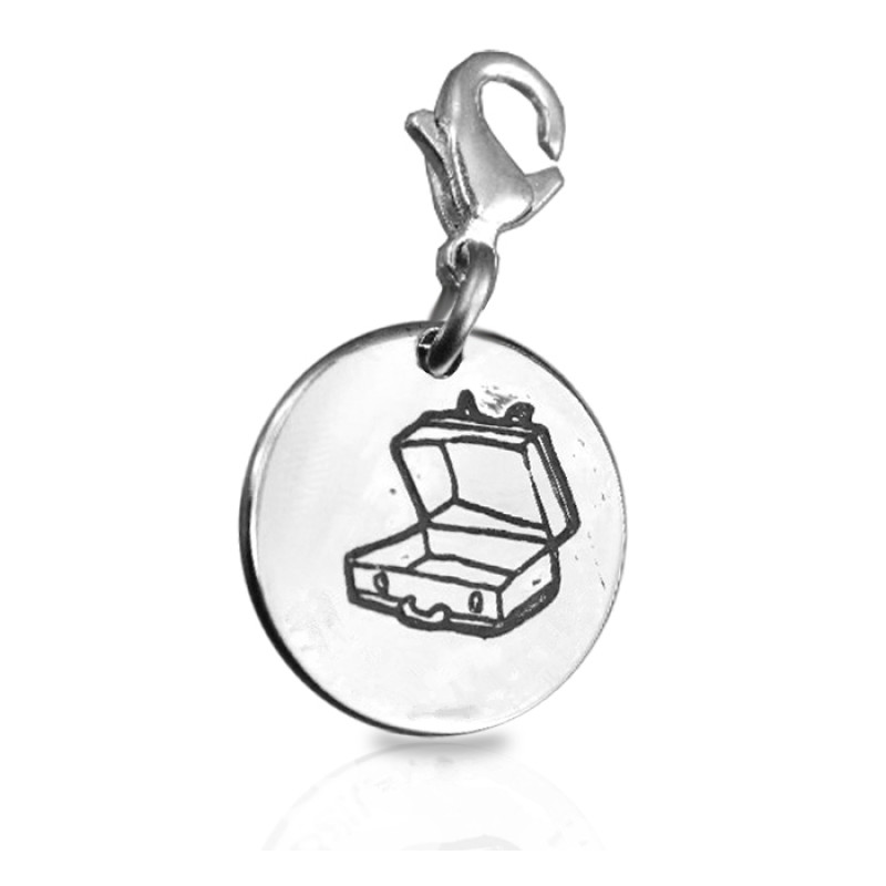 Personalised suitcase charm jewellery
