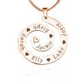 Rose gold Personalised Swirls of Time pendant