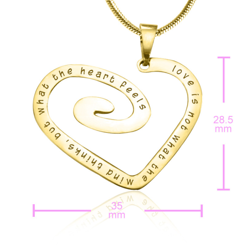 Swirls of My Heart Necklace Size Reference Swirls of My Heart necklace size reference image