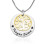 Personalised My Family Tree Single Disc - Two Tone - Gold Silver