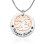 Personalised My Family Tree Single Disc - Two Tone - Rose Gold Silver