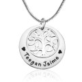 Personalised My Family Tree Single Disc Necklace Personalised family tree single disc necklace in sterling silver