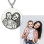 Grey Colour Photo Necklace with Engraved Text
