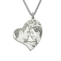 Heart-Shaped Engraved Photo Necklace Heart-shaped engraved photo necklace pendant
