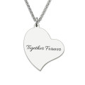 Heart-Shaped Engraved Photo Necklace Heart-shaped engraved photo necklace pendant