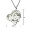 Heart-Shaped Engraved Photo Necklace Heart-shaped engraved photo necklace pendant