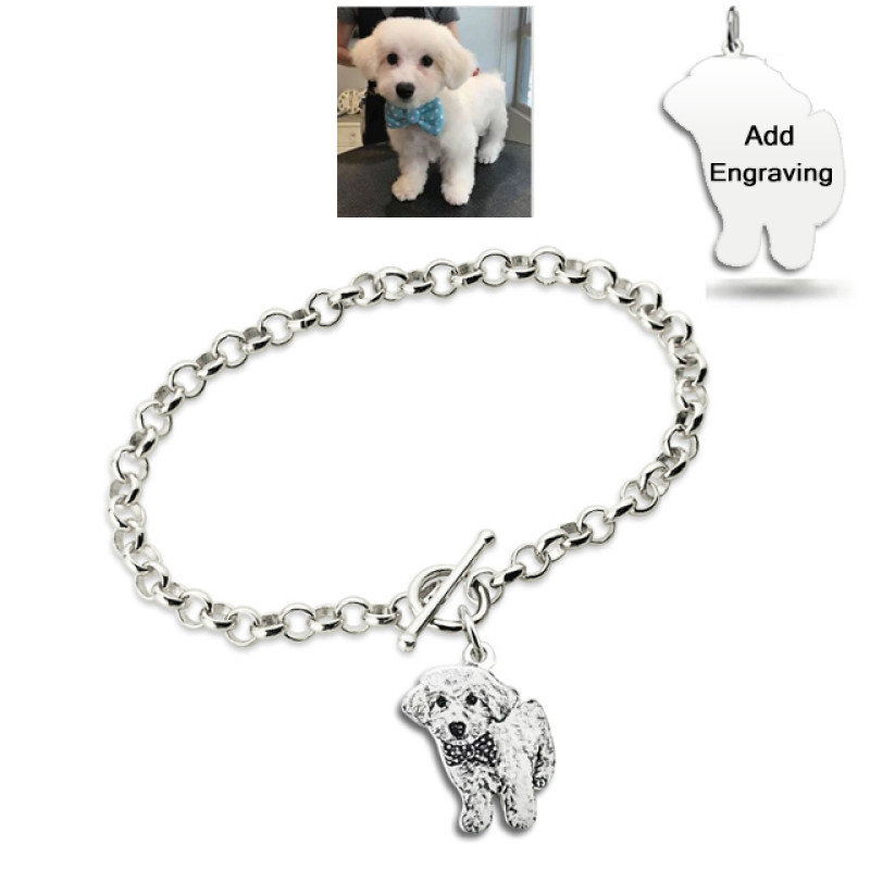 Personalized Pet Photo Memorial Bracelet Personalized pet photo memorial bracelet