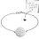 Sterling Silver Custom Engraved Handwriting Bracelet - Disc Shaped