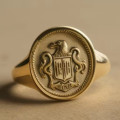 Personalised family crest signet ring