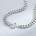 Sterling silver Cuban link chain necklace