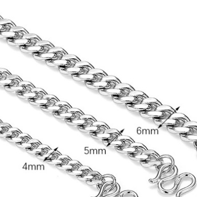 Sterling silver Cuban link chain necklace