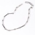 Adjustable long link chunky chain necklace in silver or gold colour