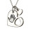925 Sterling Silver Cut Out Heart Handprint Necklace
