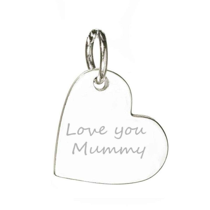 Engraved Back Message Back of personalised charm showing an engraved message